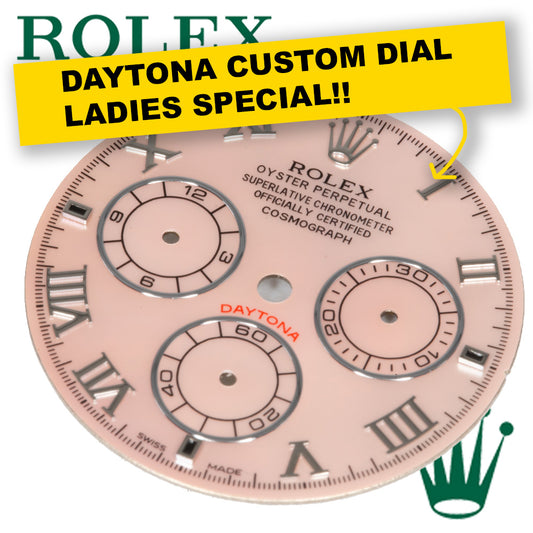 ROLEX DAYTONA ROMAN DIAL - ROSE QUARTZ PINK - 116500 116520 4130 CUSTOM